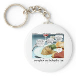 Way Too Complex Carbohydrates Funny Gifts & Tees keychains