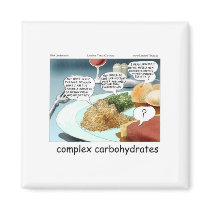 Way Too Complex Carbohydrates Funny Gifts & Tees magnets