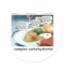 Way Too Complex Carbohydrates Funny Gifts & Tees stickers