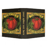 Wayne Co Tomatoes Vintage Fruit Crate Label Art 3 Ring Binders