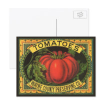 Wayne Co Tomatoes Vintage Fruit Crate Label Art Post Card