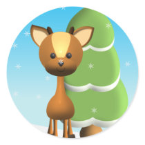 Wayne Deer in the Snow stickers