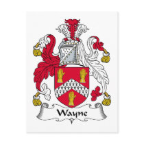 Wayne Family Crest postcards