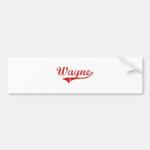 Wayne Nebraska Classic Design Bumper Stickers