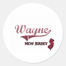 Wayne New Jersey City Classic Sticker