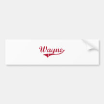 Wayne New Jersey Classic Design Bumper Sticker