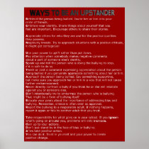 Ways to Be an Upstander Poster posters