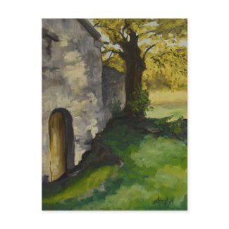 wayside chapel in Provence postcard