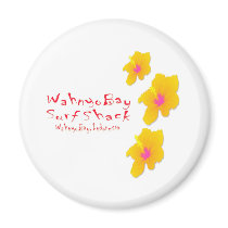 WB Hibiscus magnets by surfshack WB Hibiscus magnets