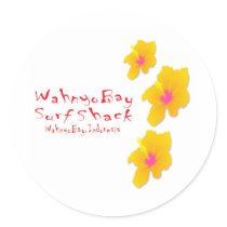 WB Hibiscus stickers by surfshack WB Hibiscus stickers