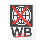 WB  World Bankrupt postcards