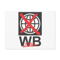 WB  World Bankrupt Post Card