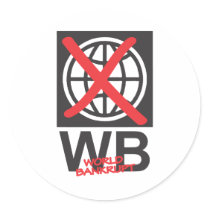 WB  World Bankrupt Sticker