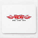 wcw back red black mouse mat