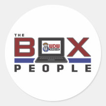 WDW Radio Box People Round Stickers