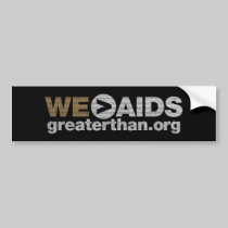 WE>AIDS Bumper Sticker bumper stickers