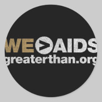 WE > AIDS Sticker stickers
