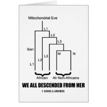 We All Descended From Her (Mitochondrial Eve) Greeting Card