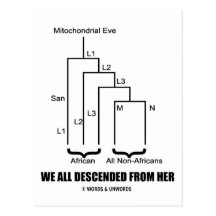 We All Descended From Her (Mitochondrial Eve) Post Cards