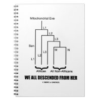 We All Descended From Her Mitochondrial Eve Spiral Notebooks