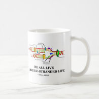 We All Live A Double-Stranded Life (DNA Humor) Mug