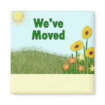 We've Moved magnets by TheStampStore We've Moved magnets