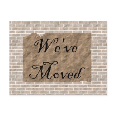 We've Moved Postcards by TheStampStore