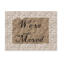 We've Moved postcards