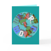 We Are 1 World Greeting Card