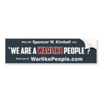 We are a Warlike People Bumper Sticker