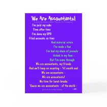 We Are Accountants! Double-sided Customisable Card