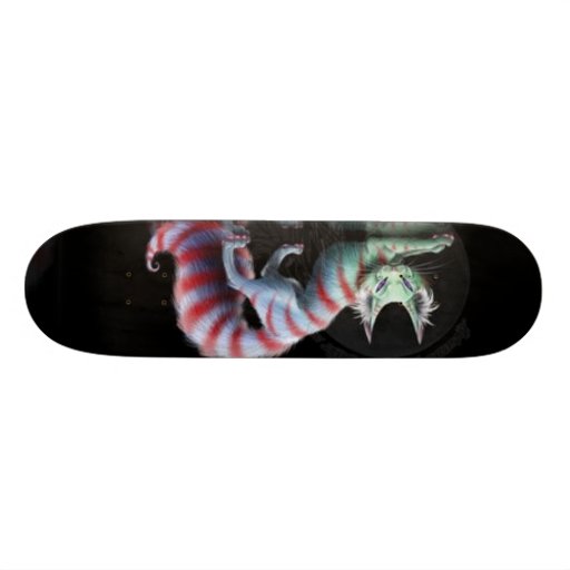 we are all a little mad here custom skate board