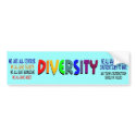 We Are All Diverse Bumper Sticker bumper stickers