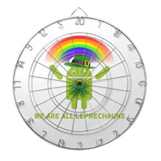 We Are All Leprechauns (Bugdroid Rainbow) Dart Board