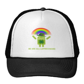 We Are All Leprechauns (Bugdroid Rainbow) Mesh Hats