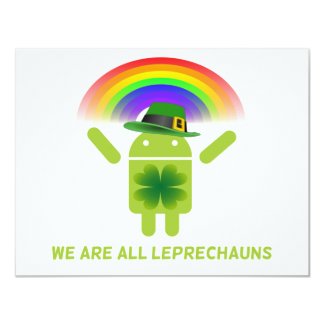 We Are All Leprechauns (Bugdroid Rainbow) Invitation