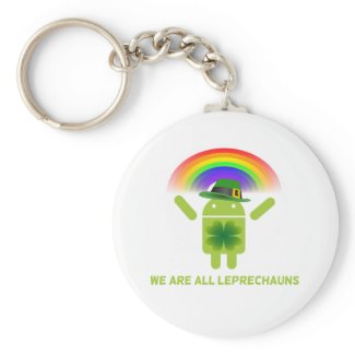 We Are All Leprechauns (Bugdroid Rainbow) Key Chain
