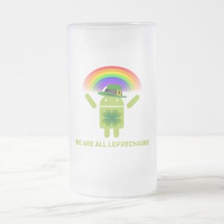 We Are All Leprechauns (Bugdroid Rainbow) Mug