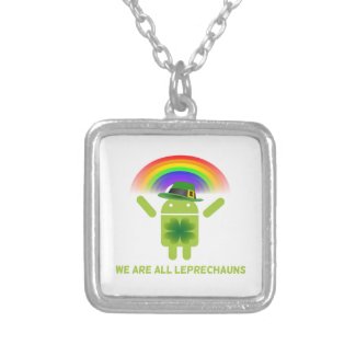 We Are All Leprechauns (Bugdroid Rainbow) Necklaces