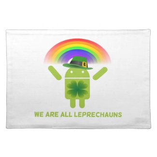 We Are All Leprechauns (Bugdroid Rainbow) Placemat