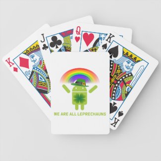 We Are All Leprechauns (Bugdroid Rainbow) Playing Cards