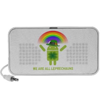 We Are All Leprechauns (Bugdroid Rainbow) iPhone Speaker