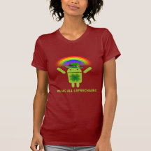 We Are All Leprechauns (Bugdroid Rainbow) Tees
