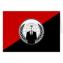 We Are Anonymous Anarchist Flag Card
