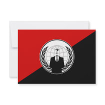 We Are Anonymous Anarchist Flag Personalized Invitation