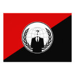 We Are Anonymous Anarchist Flag Custom Announcement