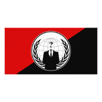 We Are Anonymous Anarchist Flag Picture Card