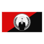 We Are Anonymous Anarchist Flag Picture Card