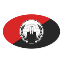 We Are Anonymous Anarchist Flag Stickers