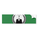 We Are Anonymous Green and Black Flag bumper stickers